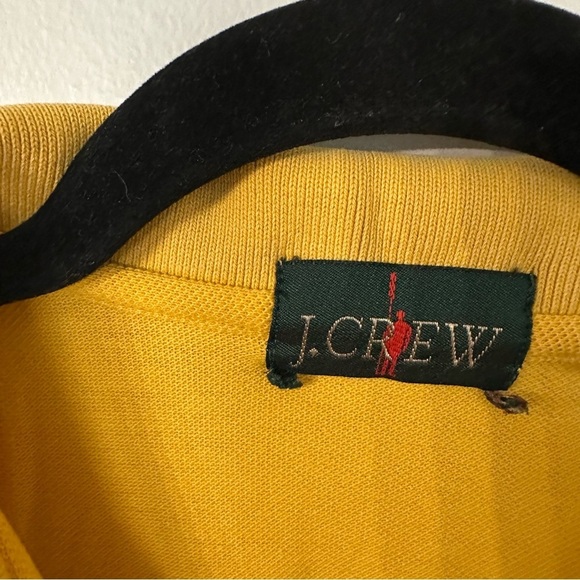 J. Crew Men’s Short Sleeve Mustard Yellow Casual Cotton Polo Sz XL GUC - Picture 3 of 7